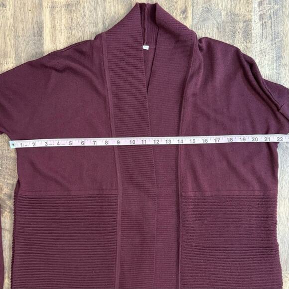 Lululemon Women’s Sit In Lotus Wrap 100% Merino Wool Sweater Maroon Size 6 - Picture 4 of 8